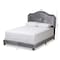 Baxton Studio Embla Modern Gray Velvet Upholstered Queen Size Bed 151-9006 - alternate 2